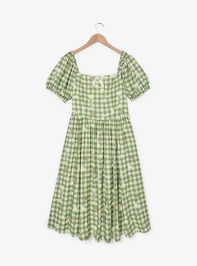 Disney the Princess and Frog Icons Gingham Midi Dress — BoxLunch Exclusive