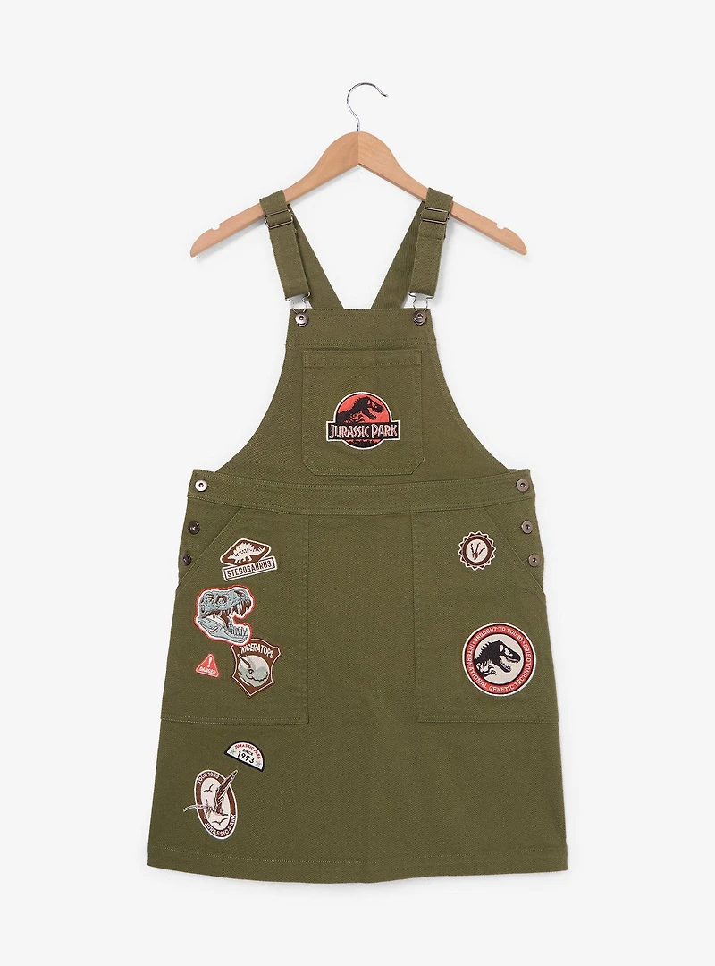 Jurassic Park Embroidered Patches Women's Overall Dress - BoxLunch Exclusive