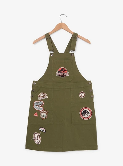 Jurassic Park Embroidered Patches Women's Overall Dress - BoxLunch Exclusive