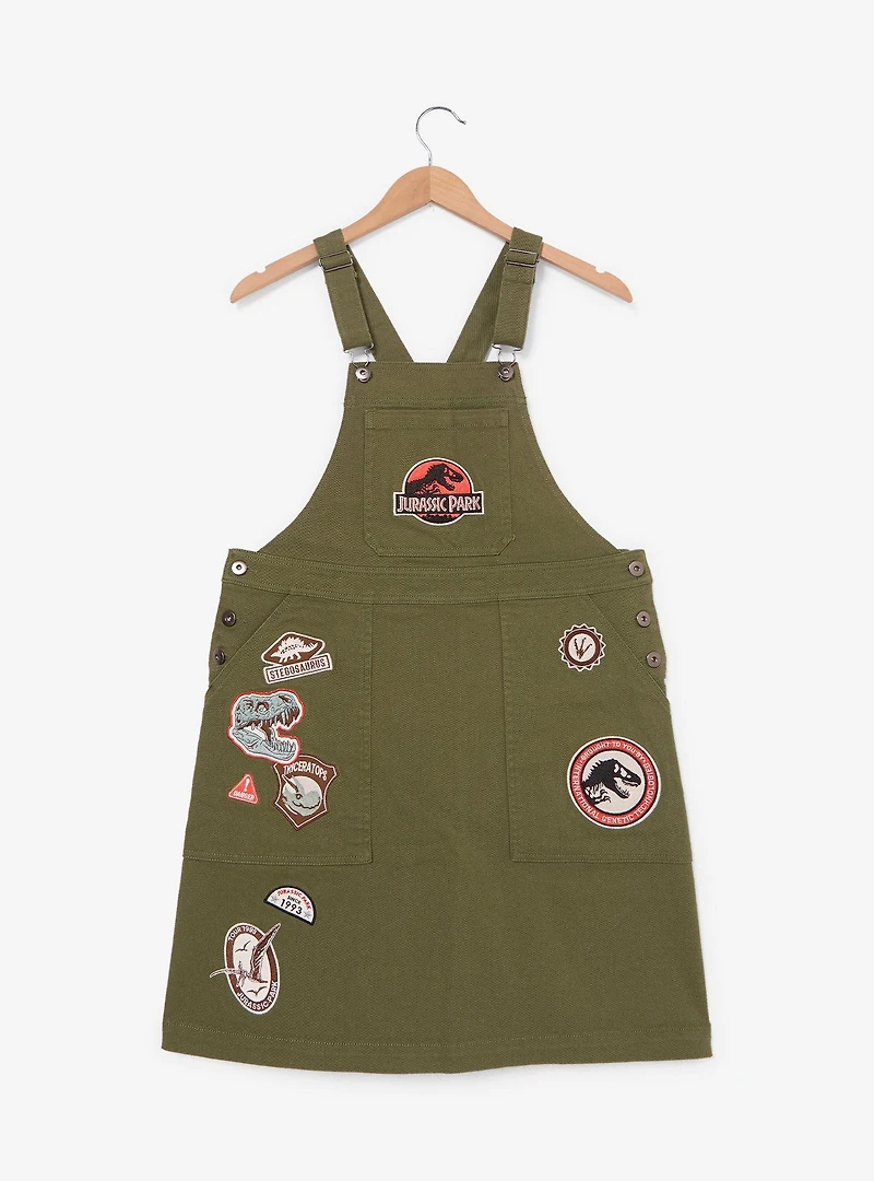 Jurassic Park Embroidered Patches Women's Plus Overall Dress - BoxLunch Exclusive