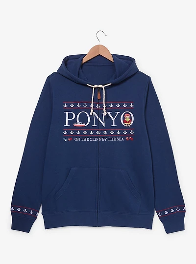 Studio Ghibli® Ponyo Embroidered Zippered Hoodie - BoxLunch Exclusive