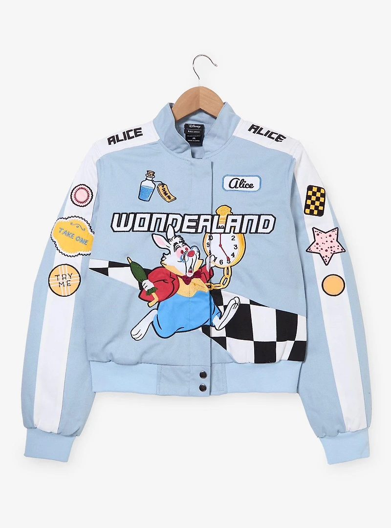Disney Alice Wonderland Icons Women's Cropped Moto Jacket - BoxLunch Exclusive