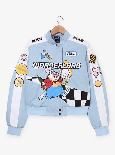 Disney Alice Wonderland Icons Women's Cropped Moto Jacket - BoxLunch Exclusive