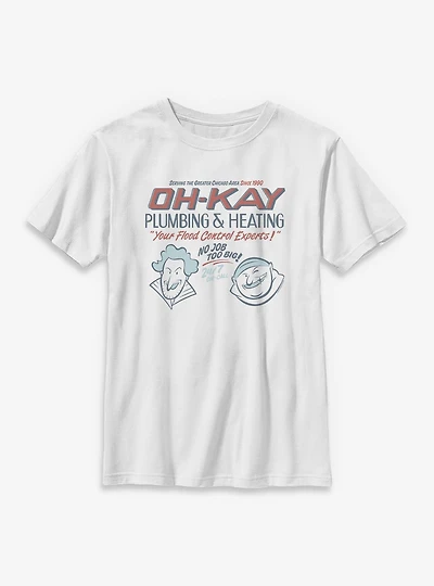 Home Alone Oh-Kay Plumbing & Heating Youth T-Shirt