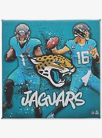 NFL Jacksonville Jaguars Travis Etienne Jr. & Trevor Lawrence Painterly Splash Canvas Wall Decor