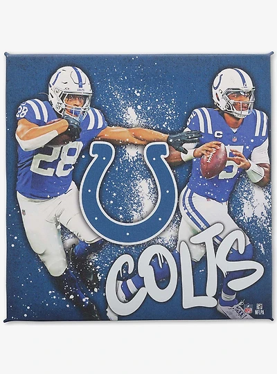 NFL Indianapolis Colts Jonathan Taylor & Anthony Richardson Painterly Splash Canvas Wall Decor