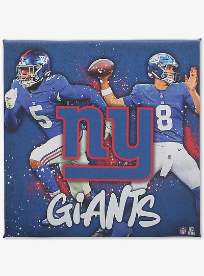 NFL New York Giants Kayvon Thibodeaux & Daniel Jones Painterly Splash Canvas Wall Decor