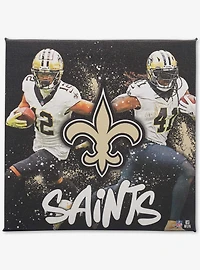 NFL New Orleans Saints Chris Olave & Alvin Kamara Painterly Splash Canvas Wall Decor