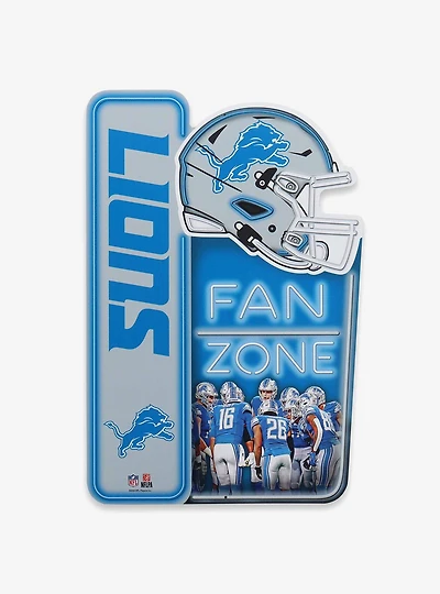 NFL Detroit Lions Fan Zone Metal Sign