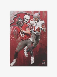 NFL Tampa Bay Buccaneers Baker Mayfield & Chris Godwin Painterly Graffiti Canvas Wall Decor