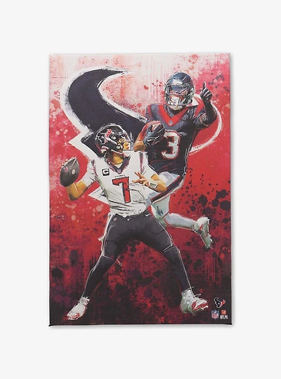 NFL Houston Texans C.J. Stroud & Tank Dell Painterly Graffiti Canvas Wall Decor