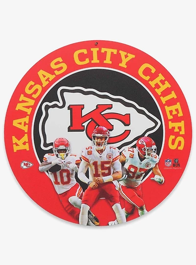 NFL Kansas City Chiefs Gameday Round Metal Sign