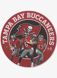 NFL Tampa Bay Buccaneers Gameday Round Metal Sign