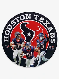 NFL Houston Texans Gameday Round Metal Sign