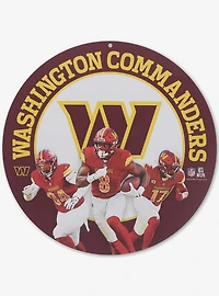 NFL Washington Commanders Gameday Round Metal Sign