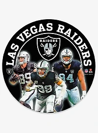 NFL Las Vegas Raiders Round Weather Resistant Metal Wall Decor