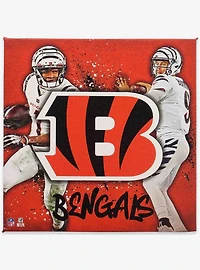 NFL Cincinnati Bengals Ja'Marr Chase & Joe Burrow Painterly Splash Canvas Wall Decor