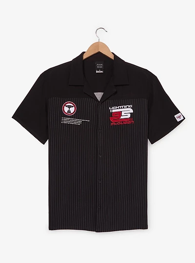 Disney Pixar Cars Lightning McQueen Striped Woven Button-Up - BoxLunch Exclusive
