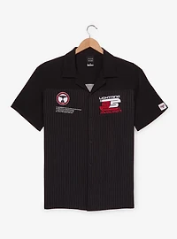 Disney Pixar Cars Lightning McQueen Striped Woven Button-Up - BoxLunch Exclusive