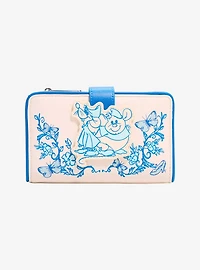 Loungefly Disney Cinderella Tonal Floral Jaq & Gus Wallet - BoxLunch Exclusive