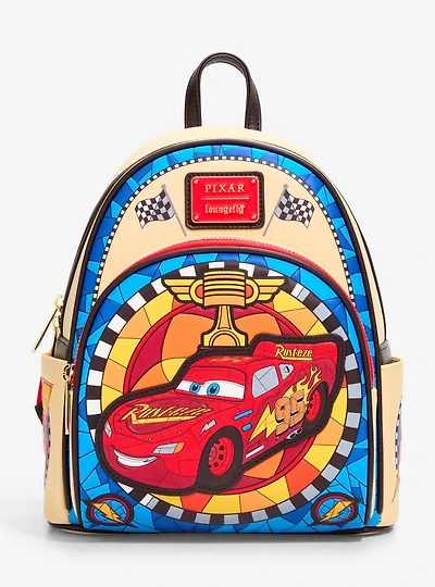 Loungefly Disney Cars Lightning McQueen Stained Glass Mini Backpack — BoxLunch Exclusive
