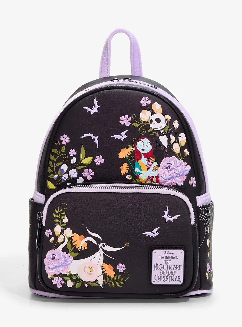 Loungefly Disney The Nightmare Before Christmas Floral Mini Backpack — BoxLunch Exclusive