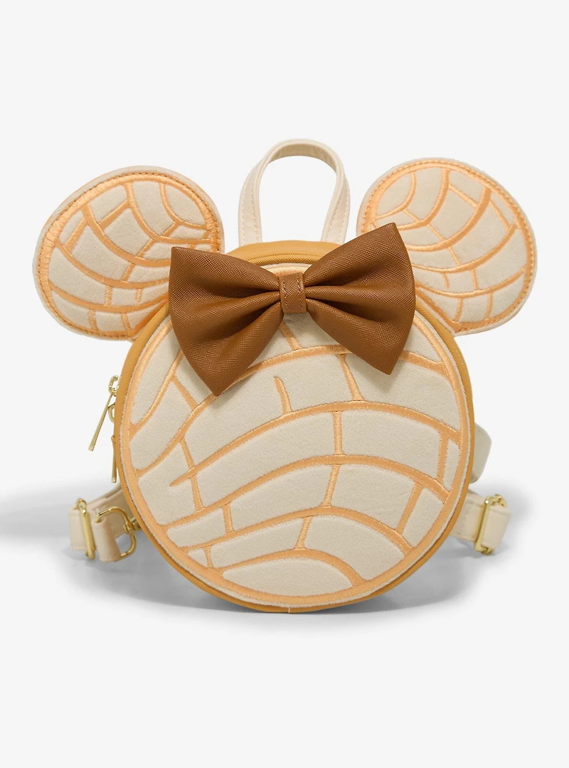 Loungefly Disney Minnie Mouse White Concha Convertible Mini Backpack - BoxLunch Exclusive