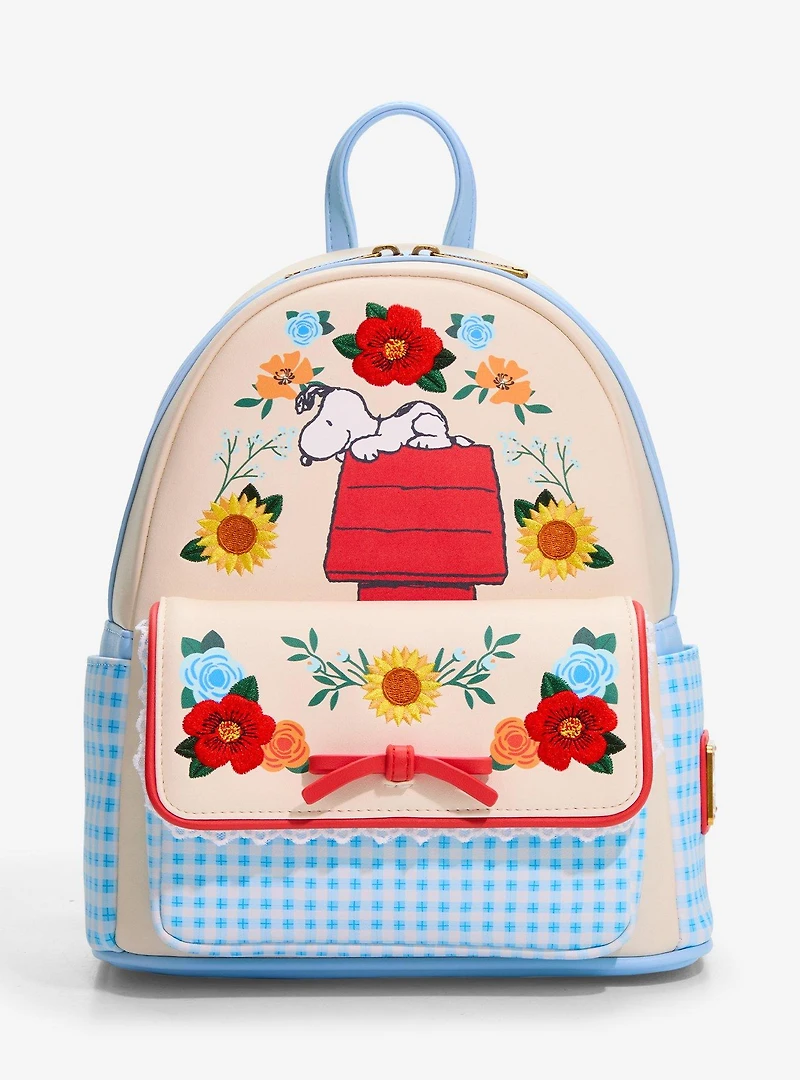 Peanuts Snoopy Doghouse Gingham Mini Backpack — BoxLunch Exclusive