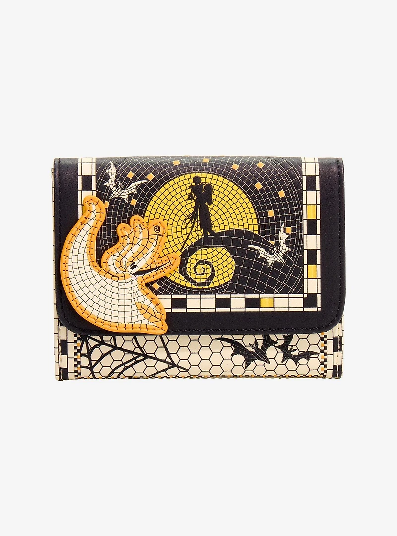 Loungefly Disney The Nightmare Before Christmas Mosaic Hill Scene Wallet - BoxLunch Exclusive