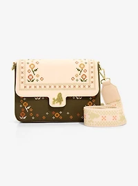 Loungefly Disney Winnie the Pooh Floral Cross Stitch Crossbody Bag - BoxLunch Exclusive