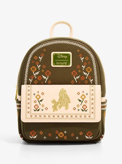 Loungefly Disney Winnie the Pooh Floral Cross Stitch Mini Backpack - BoxLunch Exclusive