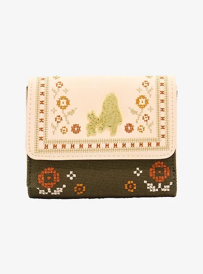 Loungefly Disney Winnie the Pooh Floral Cross Stitch Wallet - BoxLunch Exclusive