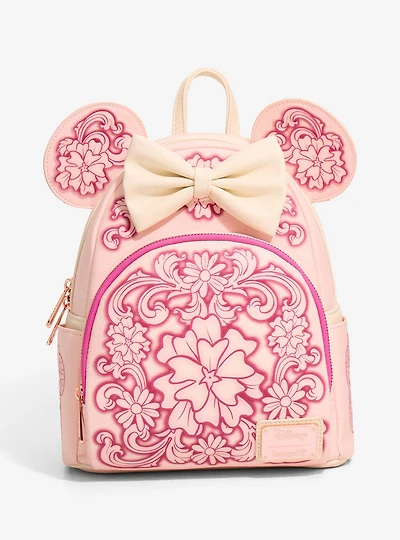 Loungefly Disney Minnie Mouse Floral Ears Mini Backpack - BoxLunch Exclusive