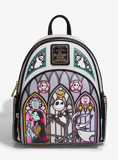 Loungefly Disney The Nightmare Before Christmas Stained Glass Mini Backpack — BoxLunch Exclusive