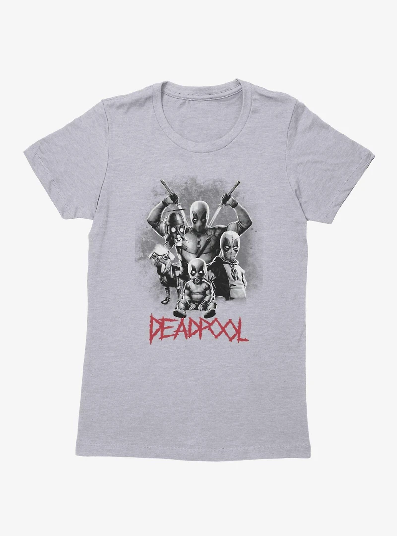 Marvel Deadpool Deadpools Collage Womens T-Shirt BoxLunch Exclusive