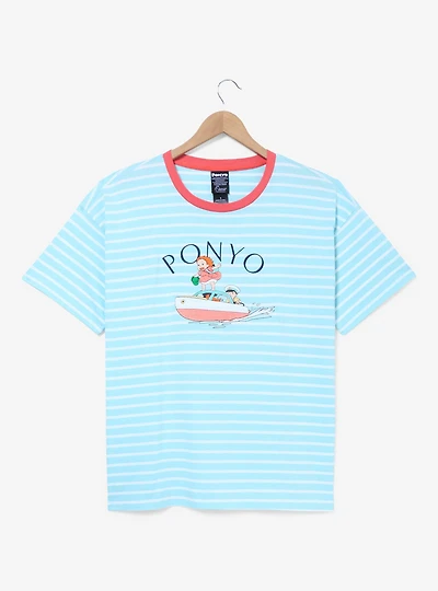 Studio Ghibli® Ponyo Sosuke & Striped Women's T-Shirt - BoxLunch Exclusive