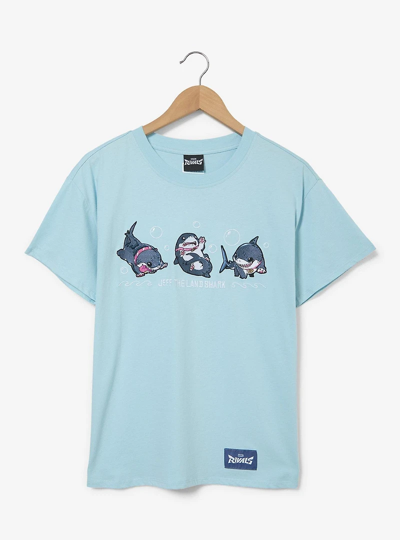 Marvel Rivals Jeff the Land Shark Embroidered Women's T-Shirt - BoxLunch Exclusive