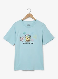 SpongeBob SquarePants Am I A Pretty Girl Embroidered Women's T-Shirt - BoxLunch Exclusive