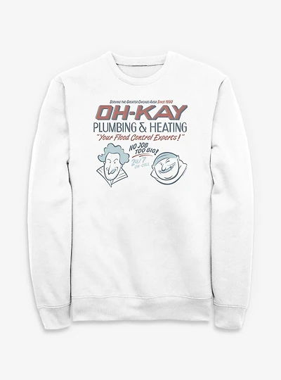 Home Alone Oh-Kay Plumbing & Heating Sweatshirt