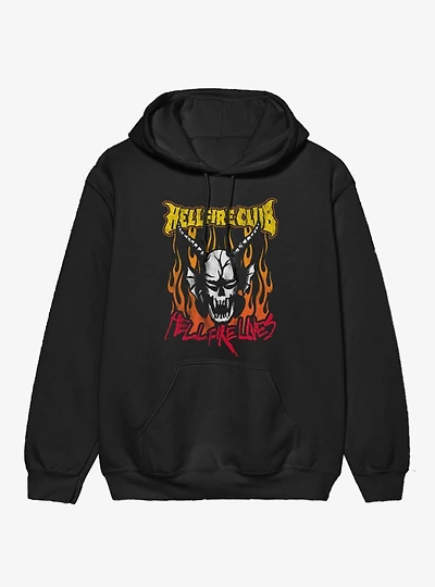 Stranger Things Hellfire Club Lives Flames Hoodie
