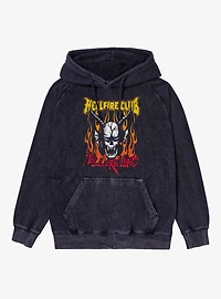 Stranger Things Hellfire Club Lives Flames Mineral Wash Hoodie