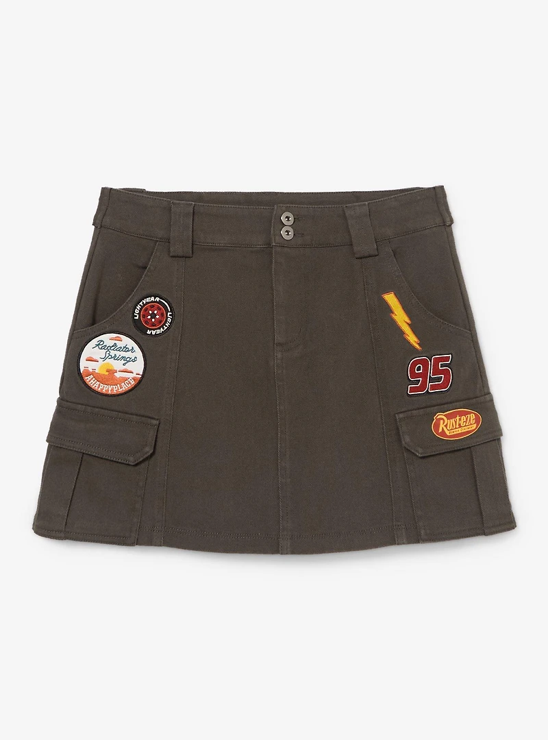 Disney Pixar Cars Lightning McQueen Patches Plus Cargo Skirt - BoxLunch Exclusive