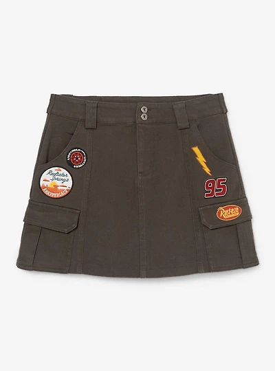 Disney Pixar Cars Lightning McQueen Patches Plus Cargo Skirt - BoxLunch Exclusive