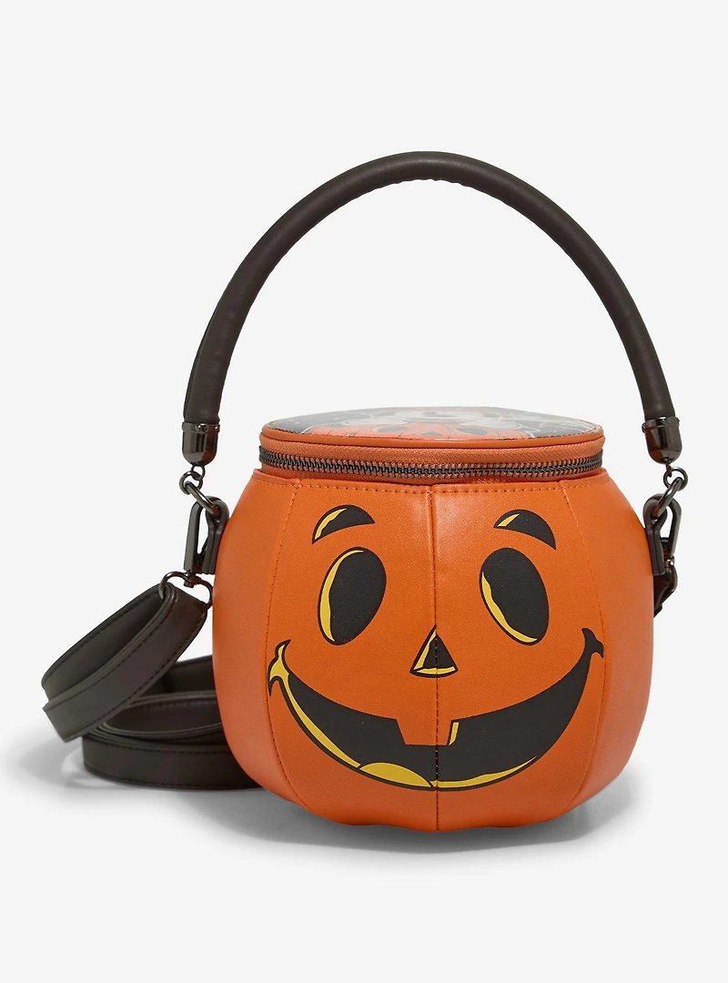 Loungefly Disney Mickey & Minnie Lenticular Figural Pumpkin Crossbody Bag - BoxLunch Exclusive