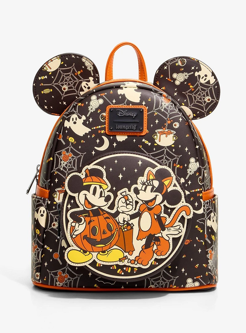 Loungefly Disney Mickey & Minnie Halloween Costumes Glow-in-the-Dark Mini Backpack - BoxLunch Exclusive