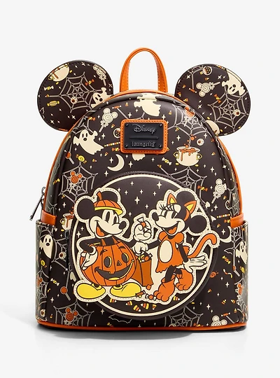 Loungefly Disney Mickey & Minnie Halloween Costumes Glow-in-the-Dark Mini Backpack - BoxLunch Exclusive