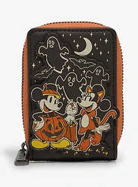 Loungefly Disney Mickey & Minnie Halloween Costumes Glow-in-the-Dark Accordion Wallet - BoxLunch Exclusive