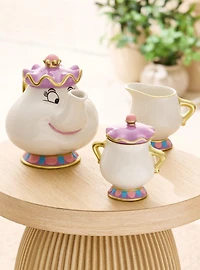 Disney Beauty and The Beast Mrs. Potts Teapot, Sugar Bowl & Cream Set - BoxLunch Exclusive