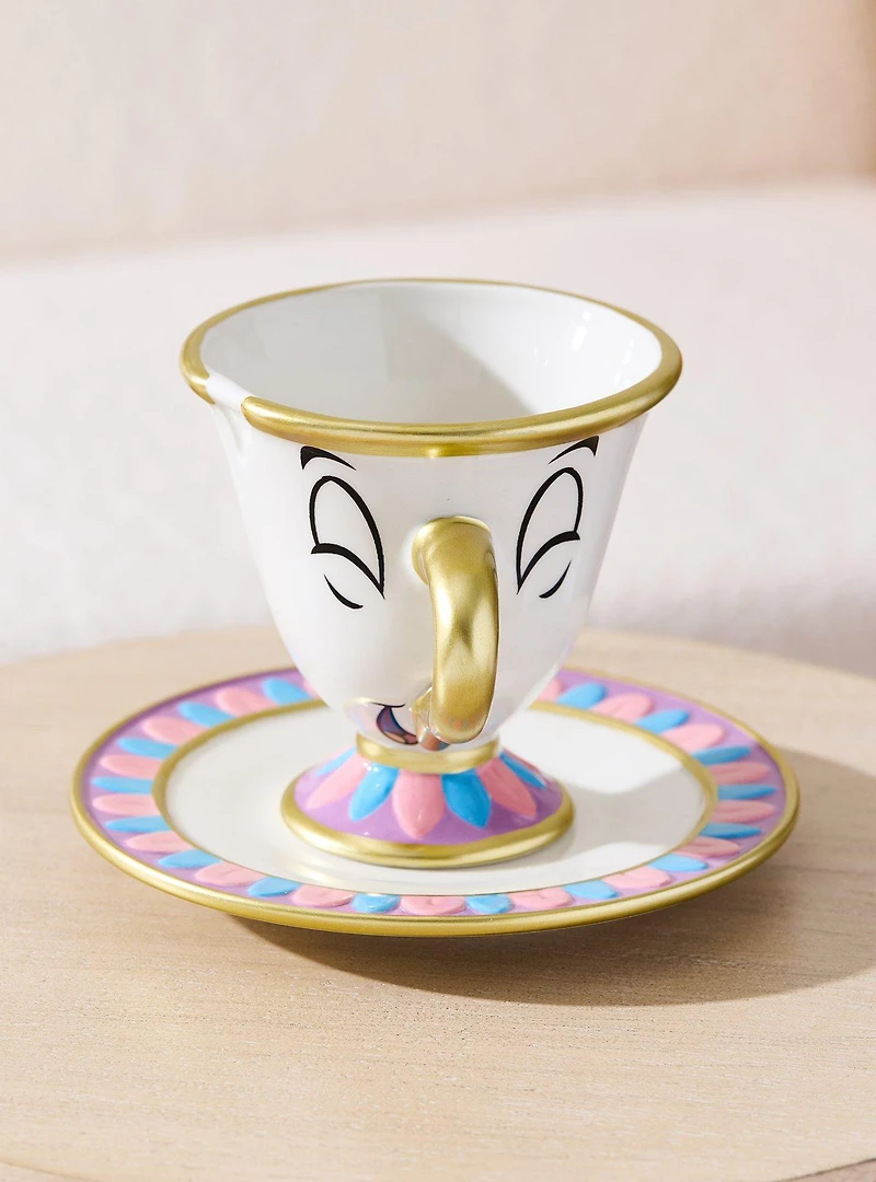 Disney Beauty and The Beast Chip Teacup & Saucer Set - BoxLunch Exclusive