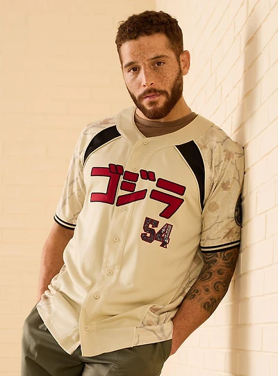 Godzilla Botanical Baseball Jersey — BoxLunch Exclusive